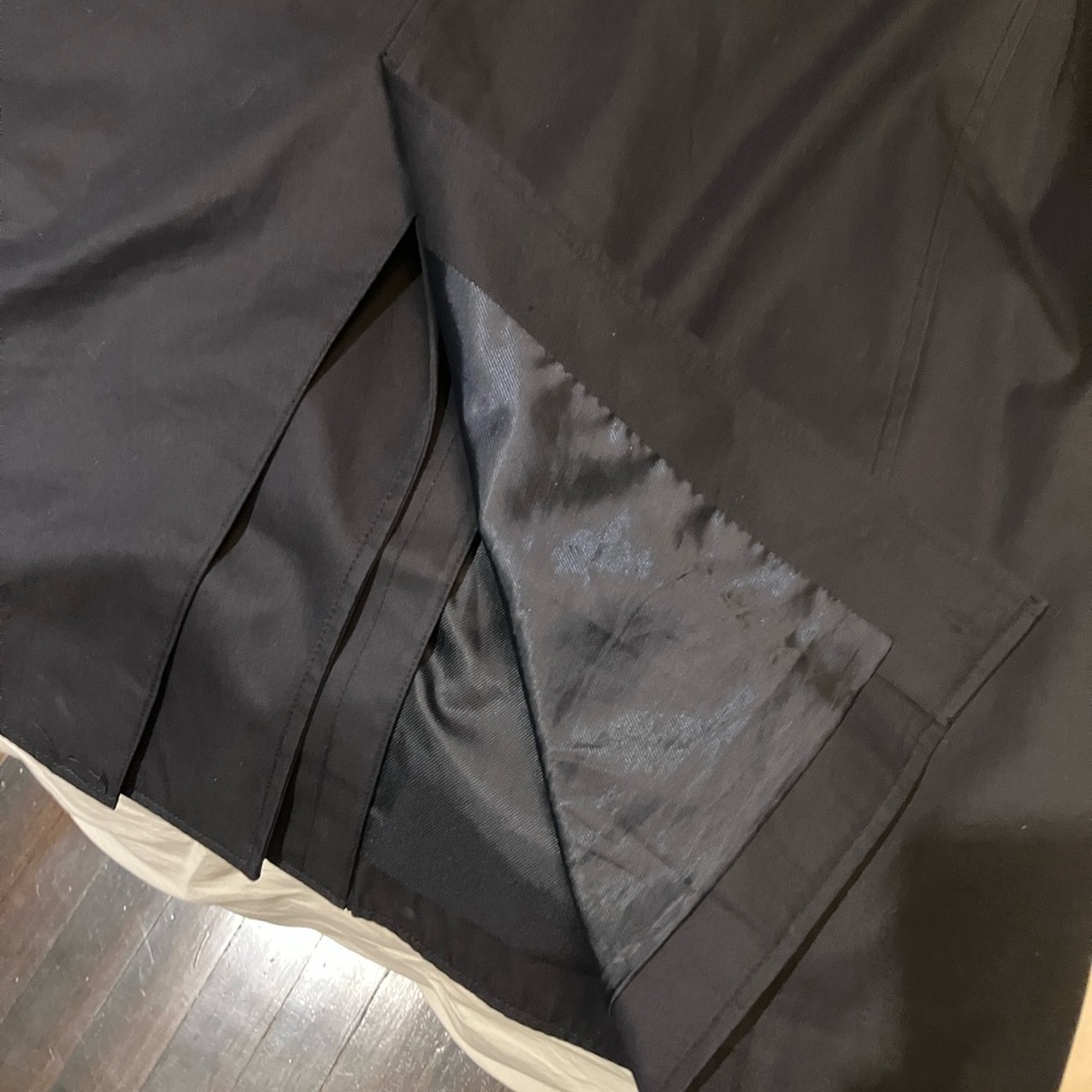 Uniqlo/Ines de la Fressange Navy Blue Double-Breasted Trench Coat - Picture 6 of 10